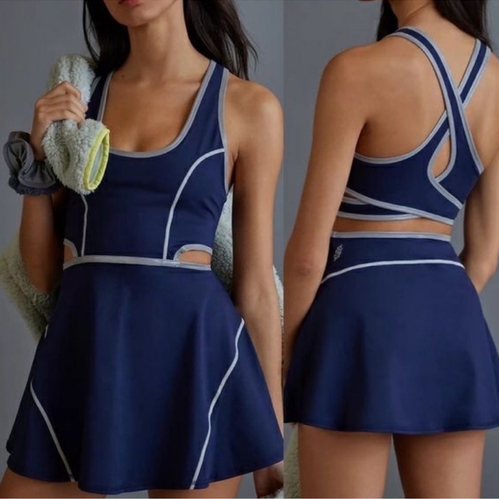 FP Movement Dress Women XS Extra Small Give It A Whirl Cutout Skortsie Tennis